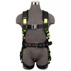 Safewaze PRO Construction Harness: 1D, QC Chest, TB Legs, Fixed Waist Pad, S, No Side D-Rings 021-1442